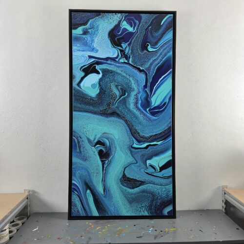 Midnight Current — original fluid art canvas by Zac